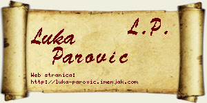 Luka Parović vizit kartica